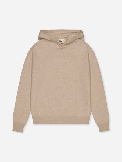 Beige cashmere hoodie unisex oversize 